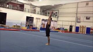 Level 5 Floor Exercise compulsory routine Mens Gymnastics [upl. by Inama266]