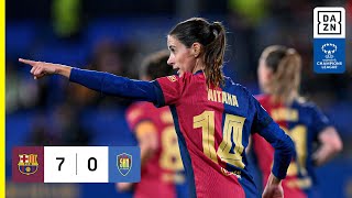 HIGHLIGHTS  FC Barcelona vs SKN StPölten  UEFA Womens Champions League 202425 Deutsch [upl. by Ikaz]