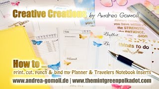 【Planner Inserts】How to  prepare your printable Inserts for your Planner  Travelers Notebook [upl. by Suhploda]