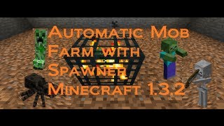 Automatic Mob Farm with Spawner Minecraft Works in 18 [upl. by Nyleahs]