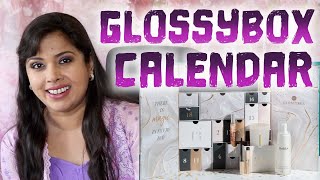 GLOSSYBOX BEAUTY ADVENT CALENDAR 2023 CONTENTS PRICE BREAKDOWN [upl. by Kauffmann]