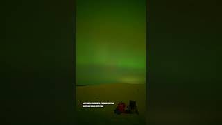 Last nights geomagnetic storm viewed from Silver Lake Dunes State Park near Mears Michigan aurora [upl. by Elleuqar963]