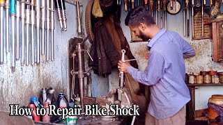 How to repair bike shock bike shock repair Bike Shocker Repair [upl. by Treble]