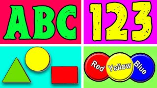 Pre School Learning Videos ABC Songs and Videos for Preschoolers  Alphabet  123  Colors  Shapes [upl. by Toback]