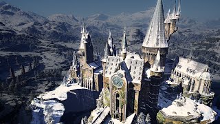 4K Relaxing Cinematic Tour in Hogwarts Castle Hogwarts Legacy Ambience amp Music [upl. by Ellehcin81]