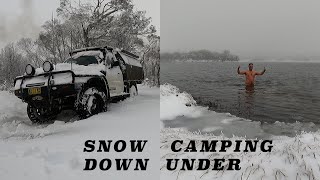 Epic Snow Camping 4wding DOWNUNDER [upl. by Derna]