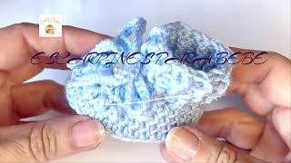 crochet escarpines para bebé paso a paso super fáciles [upl. by Jordana]