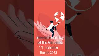 International day of the girl child Theme 2023 shorts [upl. by Arad]