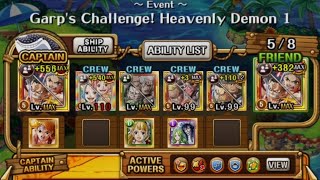 OPTC Garp Challenge Heavenly Demon 1 StrDex Missions [upl. by Ofloda]