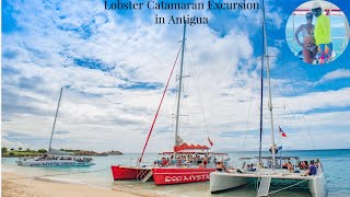 Antigua  Deluxe Lobster Lunch amp Champagne Catamaran cruise [upl. by Vachil]