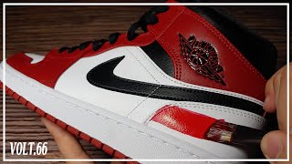 Custom Shoes Jordan 1 Mid 2020 White Heel to Chicago Custom [upl. by Solraced]