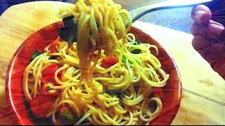 Cherry Tomato Basil Pine Nut Recipe with NO COOK Pasta Sauce [upl. by Oag]