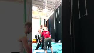 Persons Pants Rip Off During Aerial Trapeze Training  1496576 [upl. by Iolanthe]