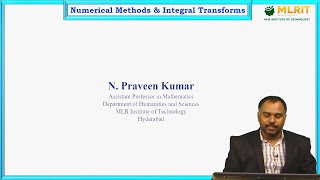 LEC07 Numerical Methods amp Integral Transforms  Lagranges Interpolation by N Praveen Kumar [upl. by Reemas]