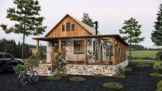 Cozy amp Smart Tour This 561 Sqft Stone Cottage with 2 Bedrooms [upl. by Lesley]