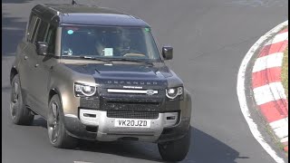 2021 Land Rover Defender SVX V8 testing on Nurburgring [upl. by Elleret]