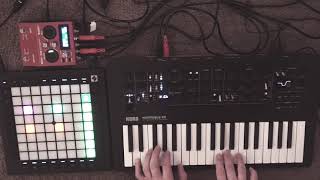 Some new Minilogue XD patches Im working on and looper being controlled with a launchpad pro mk3 [upl. by Yrac]