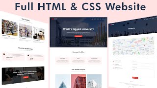 How To Make Website Using HTML amp CSS  Full Responsive Multi Page Website Design Step by Step [upl. by Axe]