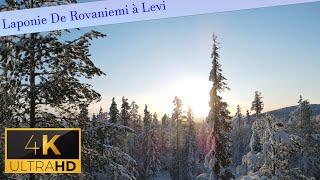 Laponie en Finlande Voyage de Rovaniemi à Levi avec ses paysages dhivers en 4k [upl. by Terese769]