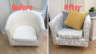 HOW TO RE COVER AN IKEA TUB CHAIR [upl. by Ammadis629]