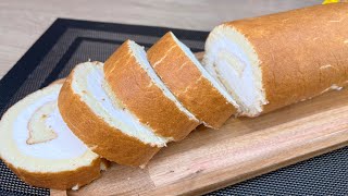 Vanilla ROLL cake Simple ROLL cake recipe [upl. by Garrett135]