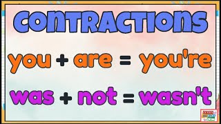 Contractions for Kids Video 2 [upl. by Airel]