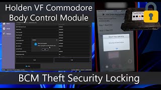 BCM Theft Security Locking to Prevent GM Key Coding for Holden VF Commodore with Key Programmer Demo [upl. by Ahsener856]