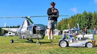 AMAZING RC SIKORSKY HO3S1G SCALE MODEL HELICOPLER WITH COMBUSTION ENGINE  FLIGHT DEMONSTRATION [upl. by Sinnard62]