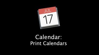 How to Print Calendars with the Mac Calendar App [upl. by Eustacia]