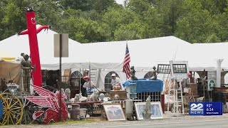 Vendors shoppers from across the country take part in Brimfield Antique Show [upl. by Riffle]