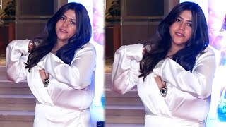 Ekta Kapoor 00PS Moments At Lakadbaggha Success Party [upl. by Nillad]