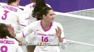 Virginia Tech Volleyball Highlights at Clemson [upl. by Gautea]