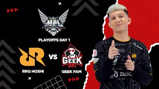 PLAY OFF DAY1 RRQ HOSHI VS GEEK FAM BEST OF 5  TOP UP TERMURAH TERPERCAYA DI XINNSTORECOM [upl. by Navetse]