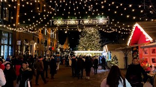 Downtown Toronto  Winter Village  The Distillery Historic District  Toronto Ontario Canada 🇨🇦 [upl. by Acinod]