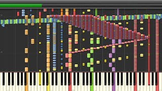 Synthesia Vocaloid  Heat Haze Days 140000 Notes  Kagerou Project  Black MIDI [upl. by Adniral]