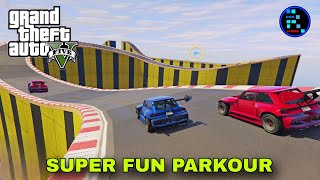 GTA V  Amazing Fun Parkour With RON [upl. by Clem542]