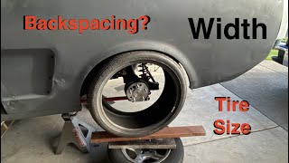 1965 Mustang Max Tire Size  Backspacing and Measurements  65 Mustang Footage [upl. by Nalra]