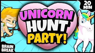 💗 Unicorn Hunt Party 💗 Brain Break 💗 Bear Hunt 💗 Cupid Hunt 💗 Freeze Dance [upl. by Sykleb662]