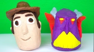 Playdoh Toy Story Angry Birds Moshi Monsters Spiderman Surprises [upl. by Christie]