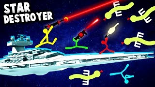 STAR DESTROYER vs NEW Flying Snakes Stick Fight Multiplayer Gameplay  Star Wars Maps [upl. by Primavera]