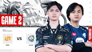 RRQ HOSHI vs EVOS GLORY  Regular Season Week 1 Day 2  Game 2  MPLIDS14 [upl. by Pebrook]