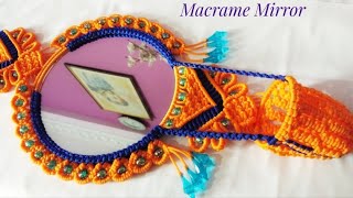 Macrame Mirror Hanger Full Tutorial  How to make Macrame Mirror With Comb Hanger Mirror Diy 💕 [upl. by Leavy]