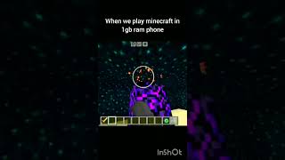 When we play minecraft in 1gb ram phoneminecraft trending shortviral [upl. by Gerhard625]