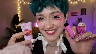 ASMR Doing My Valentine’s Day Inspired Makeup 💘 chatty grwm whispered makeup tapping sleep aid [upl. by Niraa216]