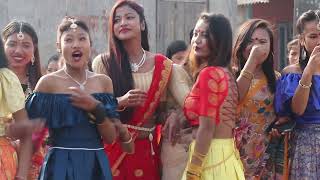 Lal Lal Oth More Gulabi Ba E Gaal Tharu Songs Dancing at Wedding [upl. by Pich]