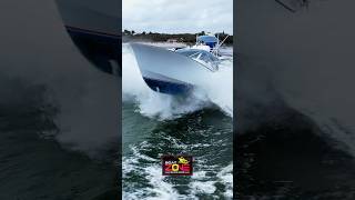 MillionDollar Boat Exiting a Rough Boca Inlet  Boat Zone [upl. by Ayatnohs]