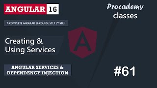 61 Creating amp Using Services  Angular Services amp Dependency Injection  A Complete Angular Course [upl. by Waverly999]