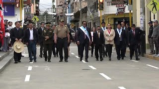 CON PASO FIRME Y ESPÍRITU CÍVICO RINDIERON HOMENAJE A BAMBAMARCA [upl. by Elvyn591]