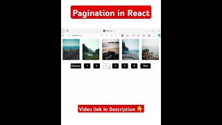 Pagination in React  Pagination kya hai shorts shortvideo reactjs coding interview [upl. by Maitilde946]