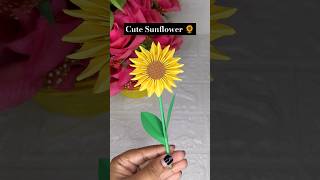 Easy diy sunflower 🌻 making tutorial  diy flower making  papercraft diy sunflower shorts [upl. by Garth]